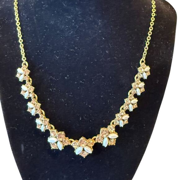 Francesca's Gold Necklace with Natural Tone Stones Adjustable 18” - Picture 1 of 6